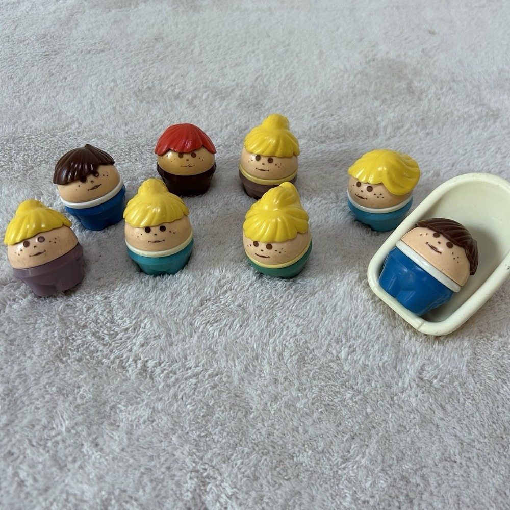 Vintage‎ Little Tikes Toddle Tots Chunky People 90s 8 Figures & Carrier